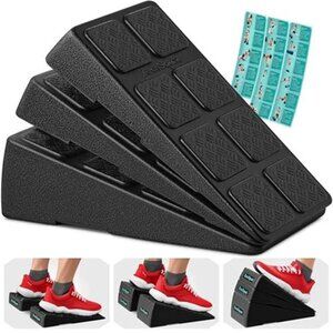Squat Wedge Blocks Set Slant Board Calf Stretch Heel Elevation Squat Ramp